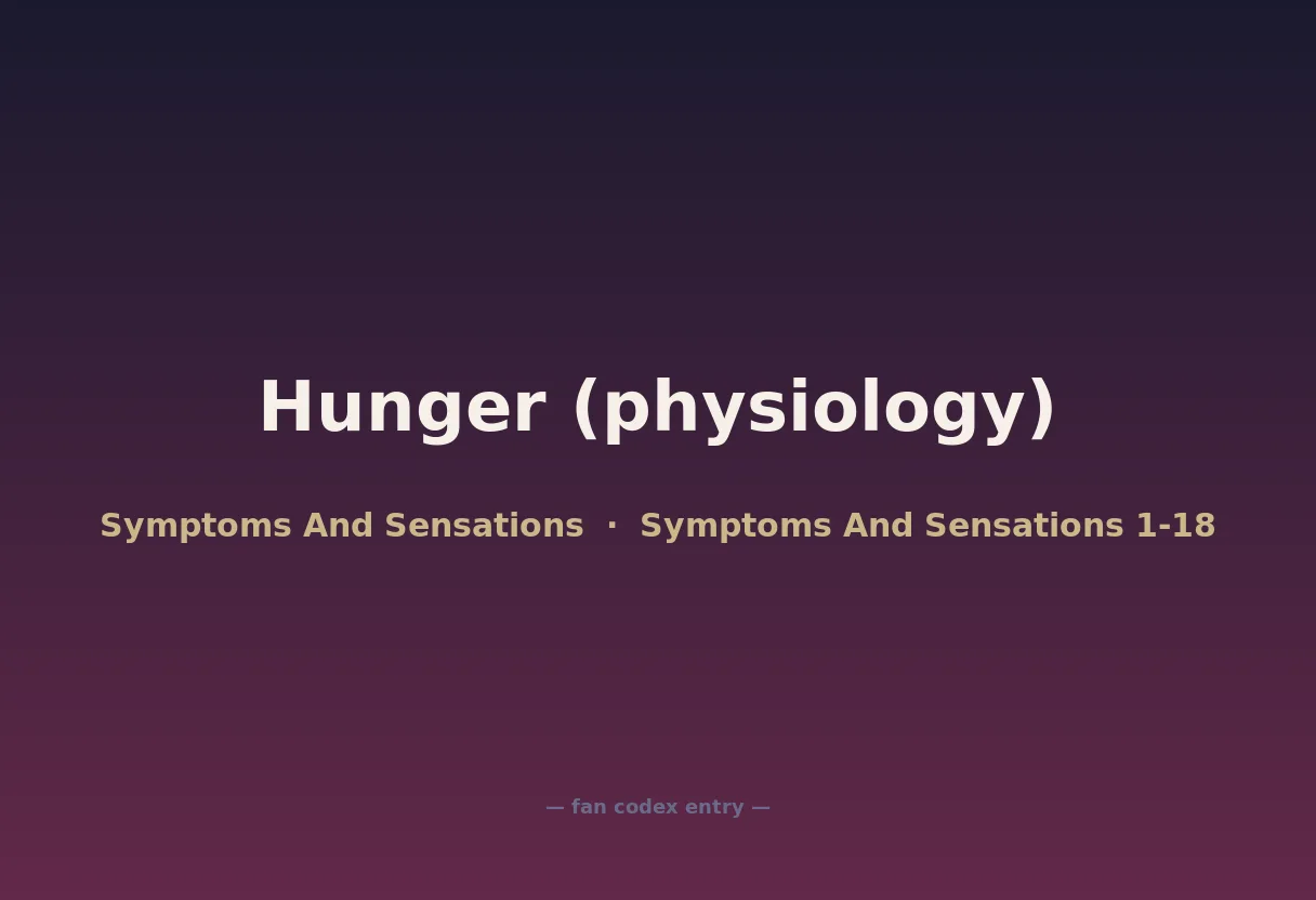 Hunger (physiology)